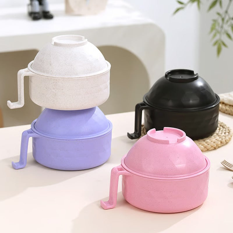 🍜 Microwave Ramen Cooker Bowl Set – Cook, Drain & Enjoy Noodles in Minutes