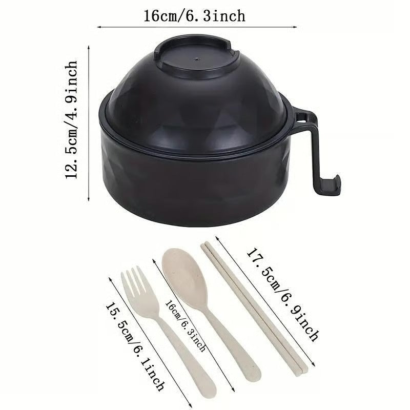 🍜 Microwave Ramen Cooker Bowl Set – Cook, Drain & Enjoy Noodles in Minutes