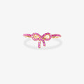 S925 Raise Awareness Of Breast Cancer Pink Ribbon Ring
