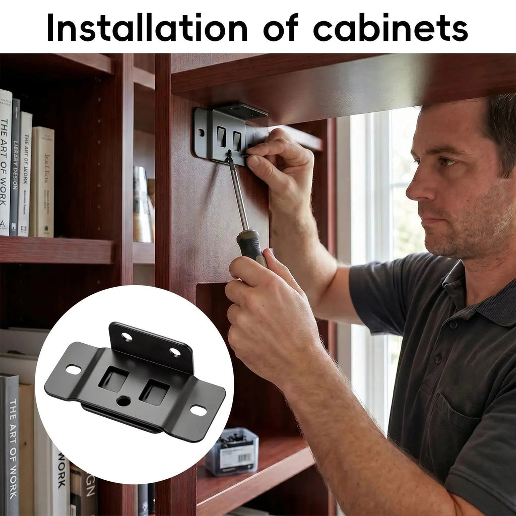 Heavy-Duty Stainless Steel Corner Brackets – Quick Fitting L Shape Furniture Joint Braces with Screws