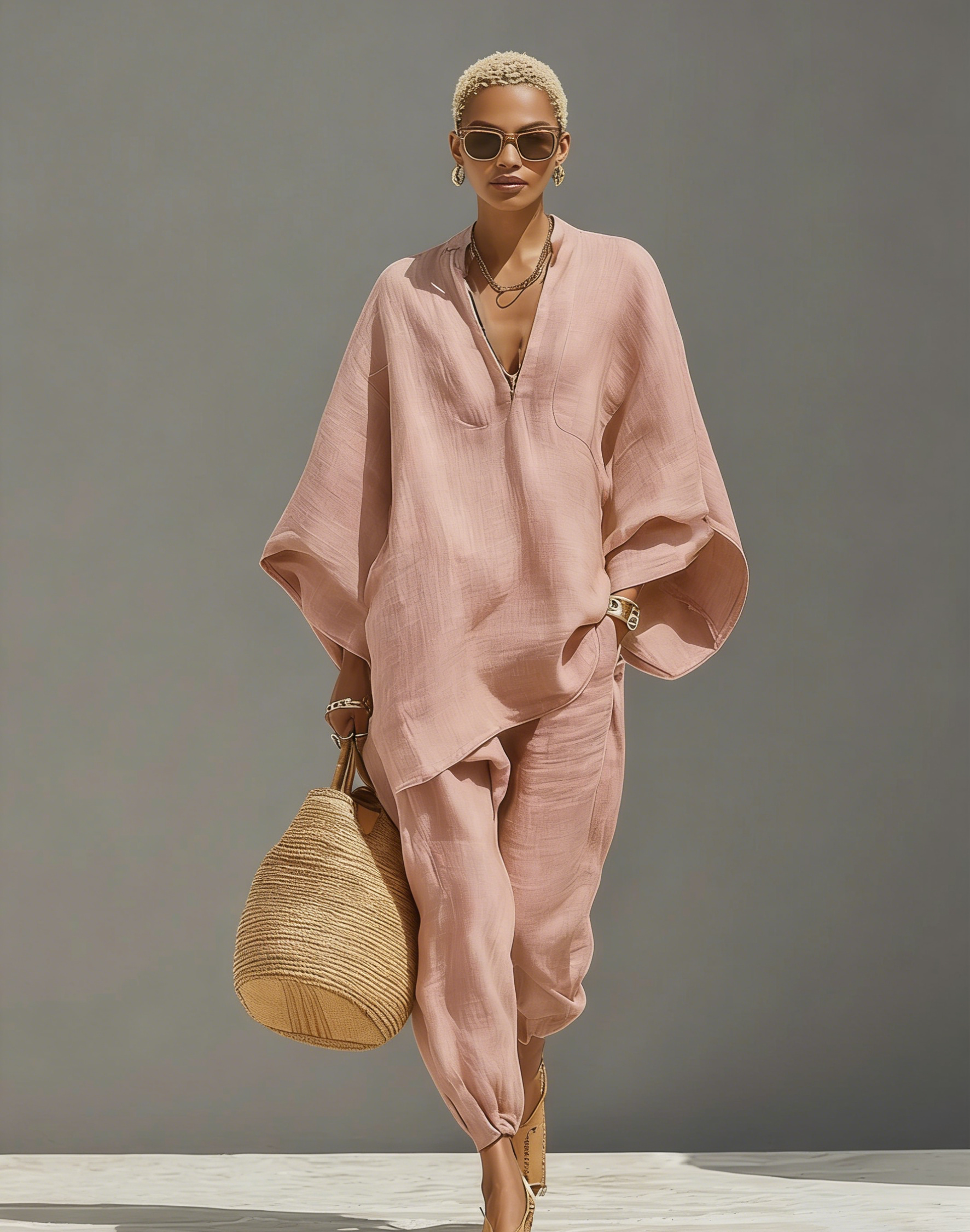 2026 Women's Neutral Linen Set