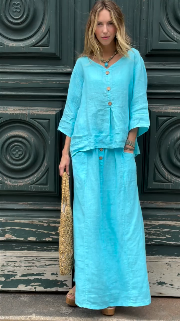 Women's Timeless Linen Two-Piece Outfit