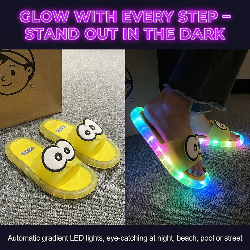✨ LED Light Up Cute Cartoon Slippers – Glow With Every Step