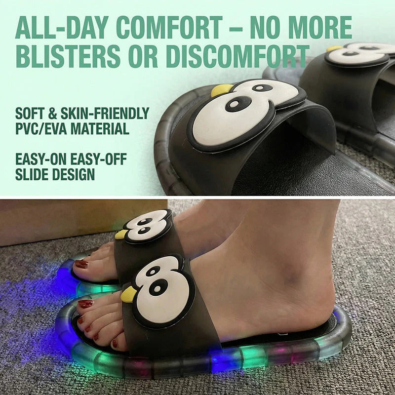 ✨ LED Light Up Cute Cartoon Slippers – Glow With Every Step