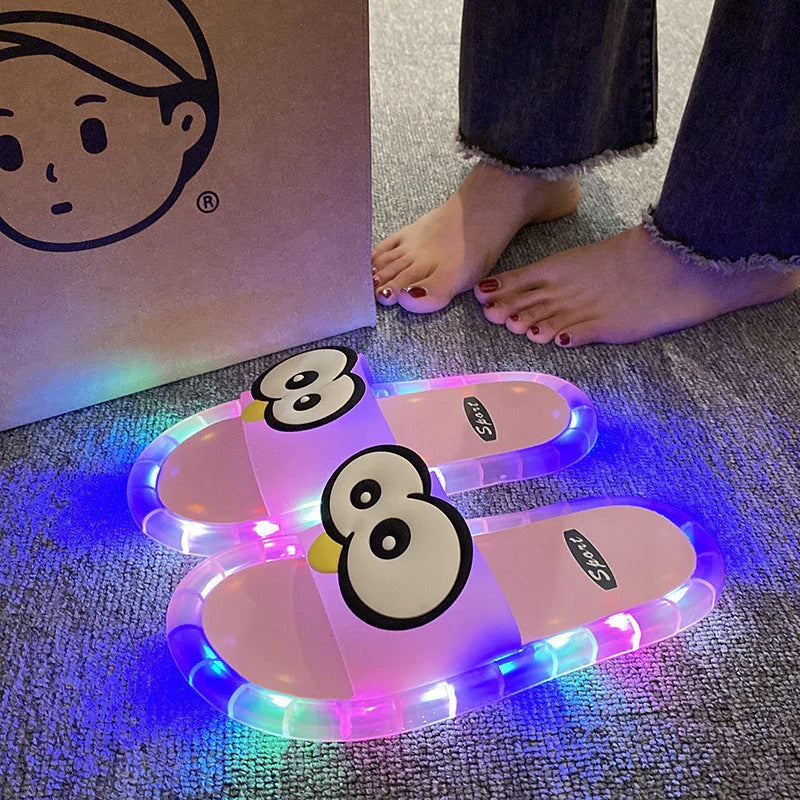 ✨ LED Light Up Cute Cartoon Slippers – Glow With Every Step