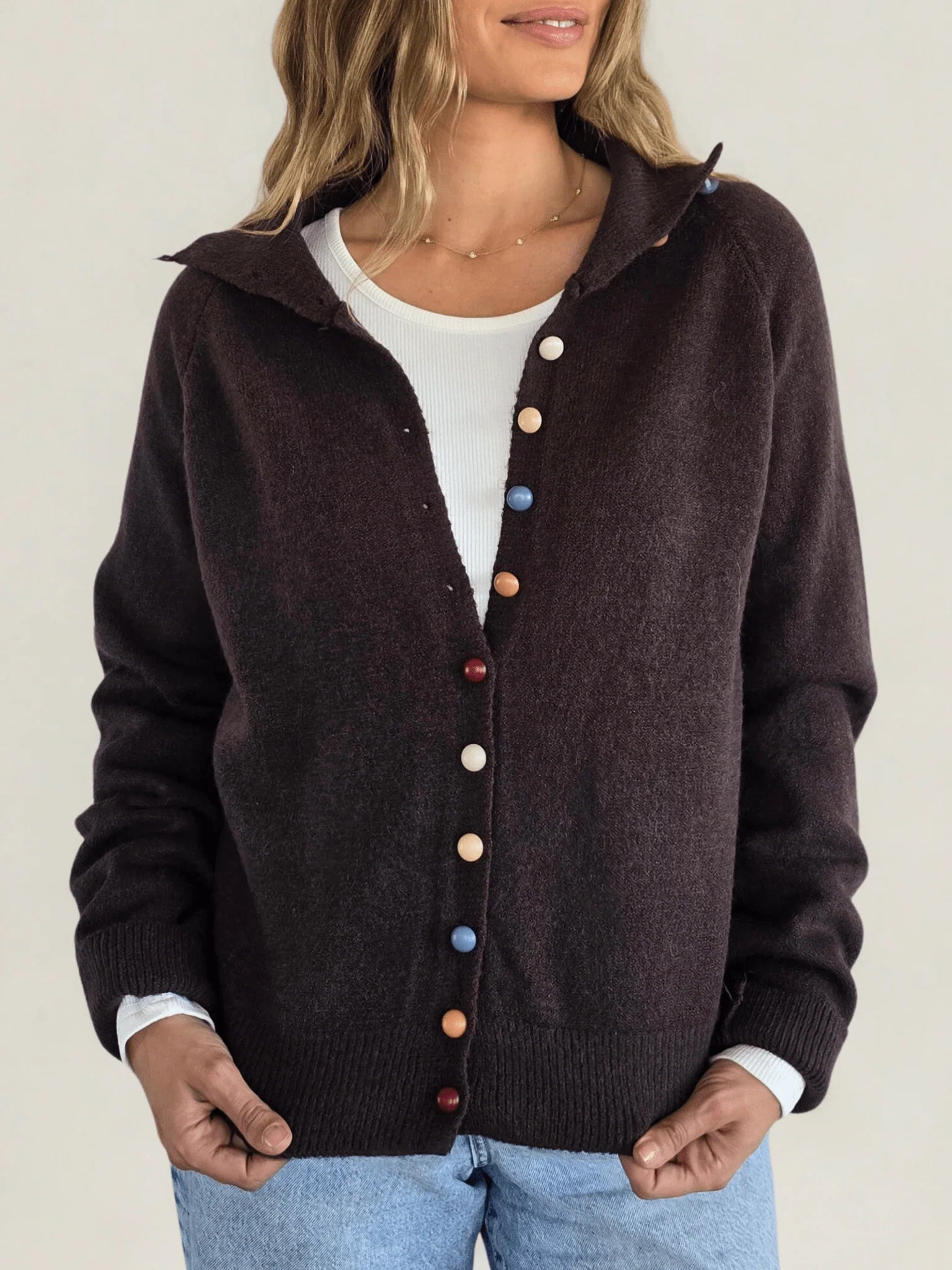 2026 New Cotton Colorful Button Vest