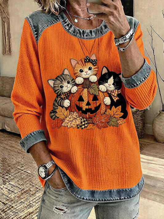 Women's Casual  Print Pullover Sweatshirt