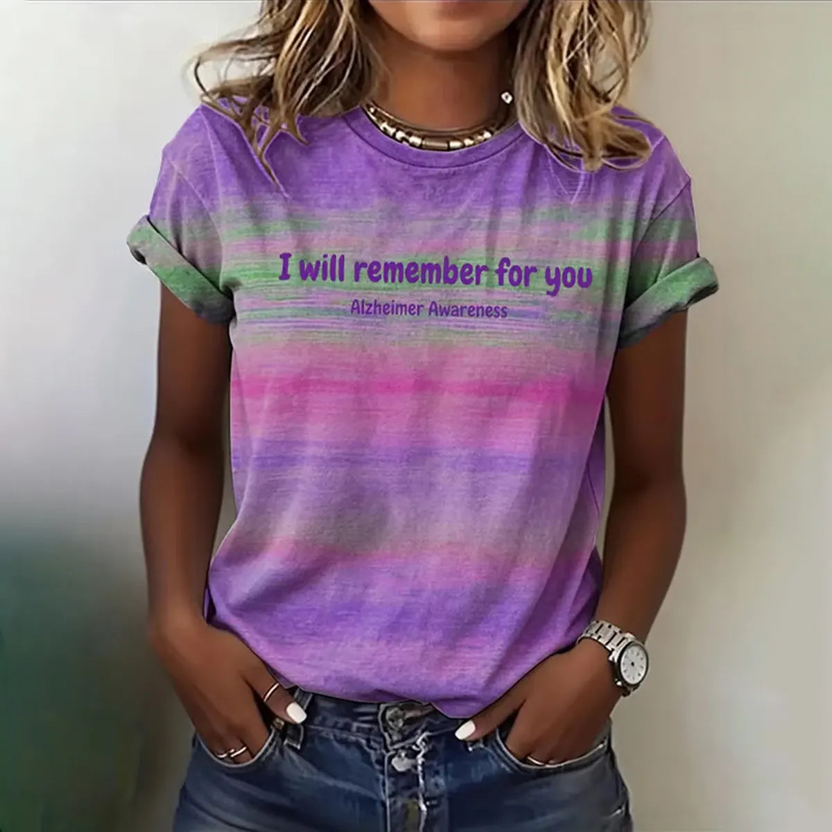 I Will Remember For You Alzheimer Awareness T-shirt