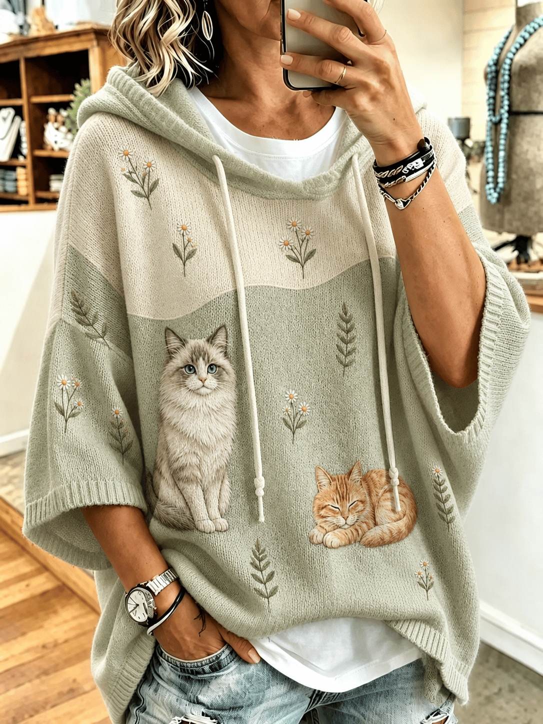 Women's Casual Animal Print Hoodie