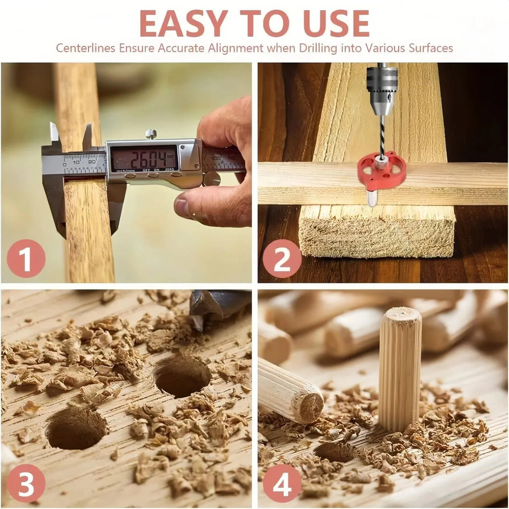 Self-Centering Doweling Jig – Precision Drill Guide for Flawless Woodworking Joints