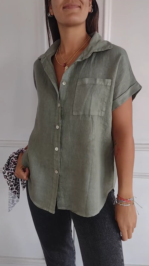 2026 New Women's Casual Cotton Linen Shirt