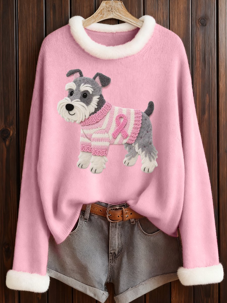 Women's Puppy Print Sweater