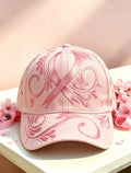 Pink Plaid Print Cap