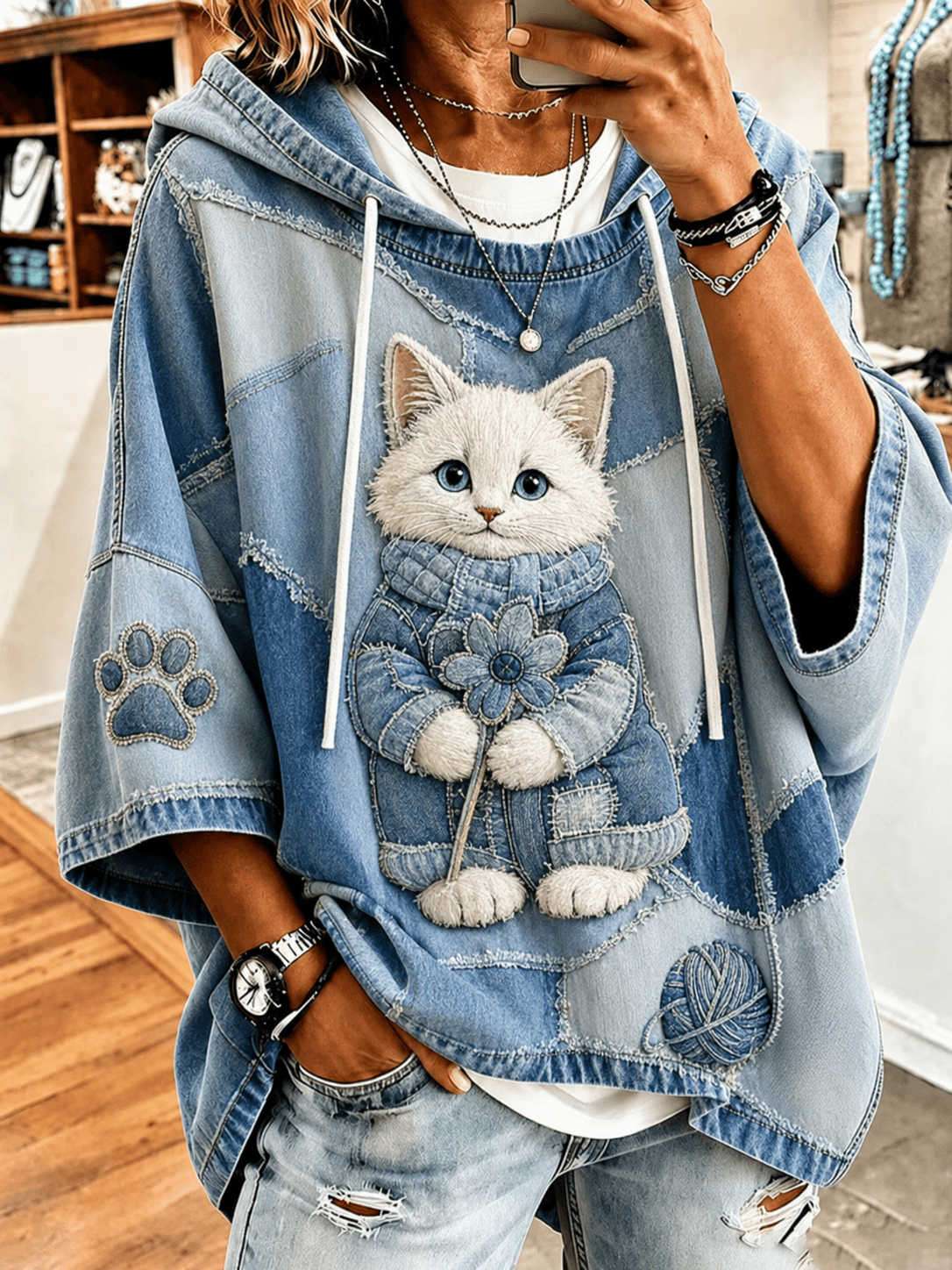 Women's Casual Animal Print Hoodie