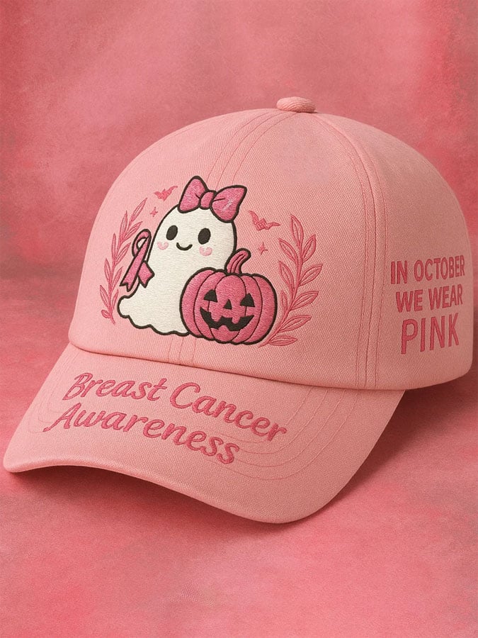 Unisex Breast Cancer Print Casual Hat