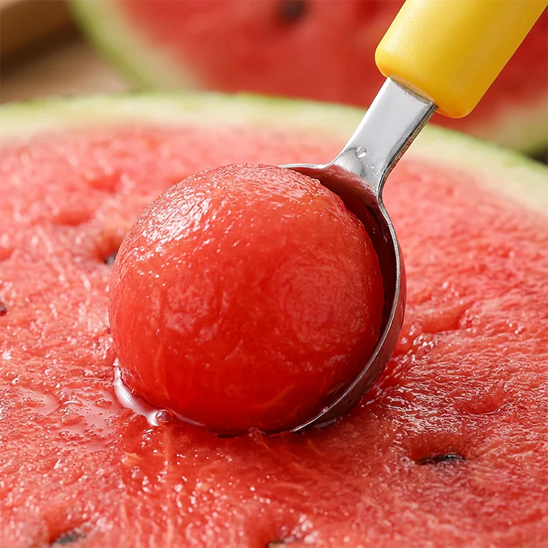 ✨ Elevate Your Fruit Creations with This 3-in-1 Melon Baller & Carving Tool Set