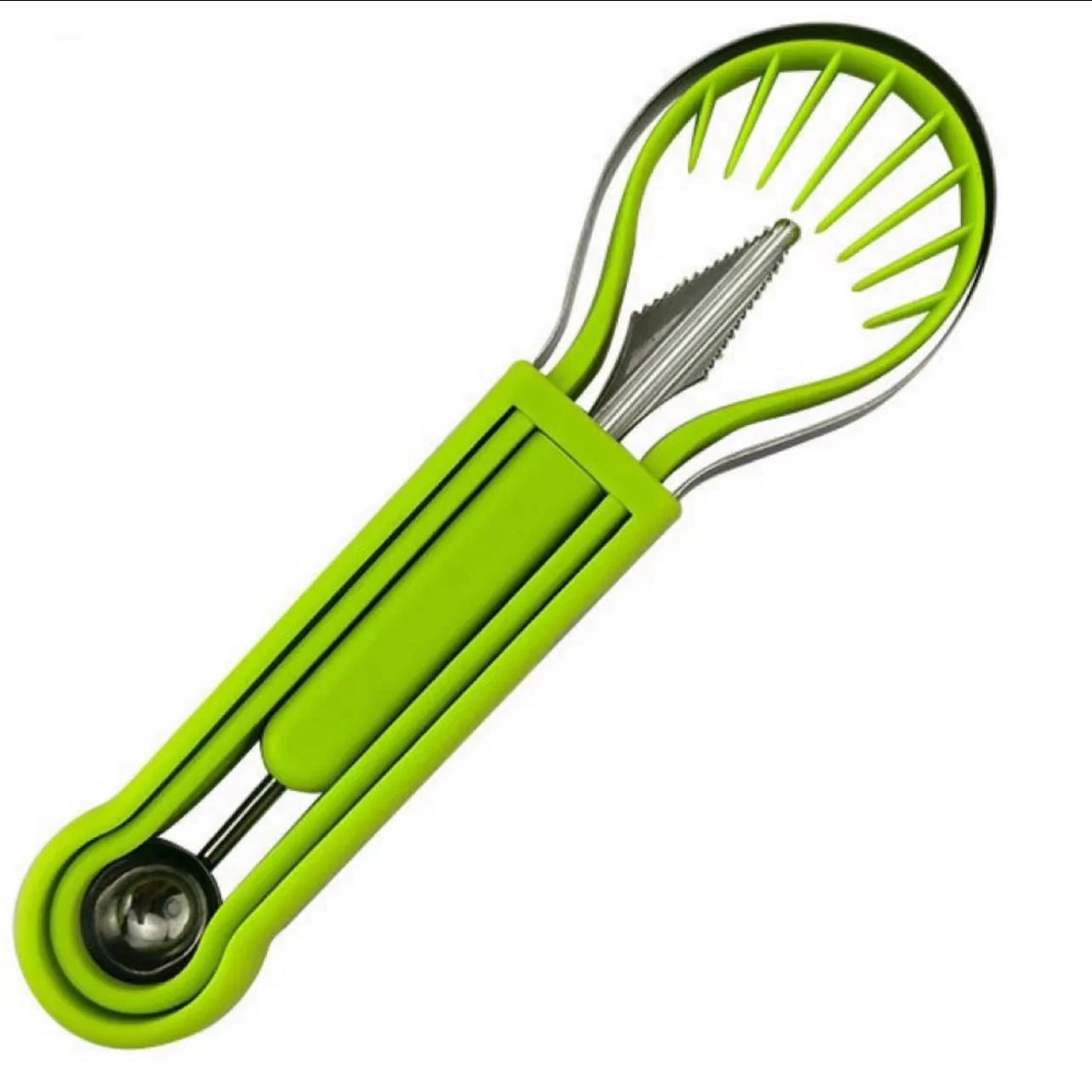 ✨ Elevate Your Fruit Creations with This 3-in-1 Melon Baller & Carving Tool Set