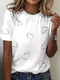 Women's Breast Cancer Awareness Print Casual T-Shirt