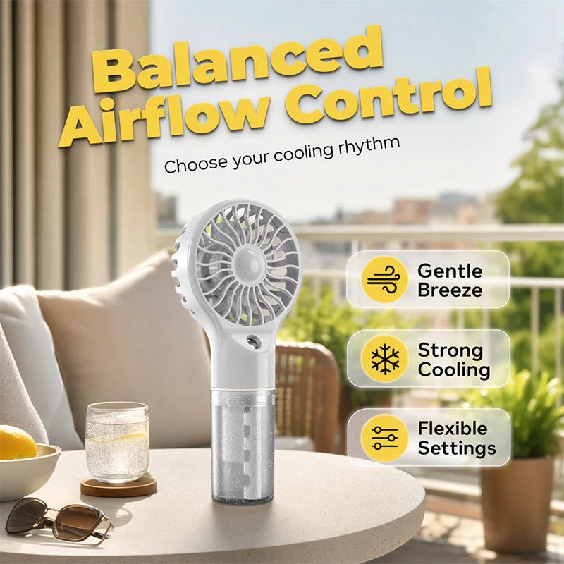 Portable Handheld Mist Cooling Fan