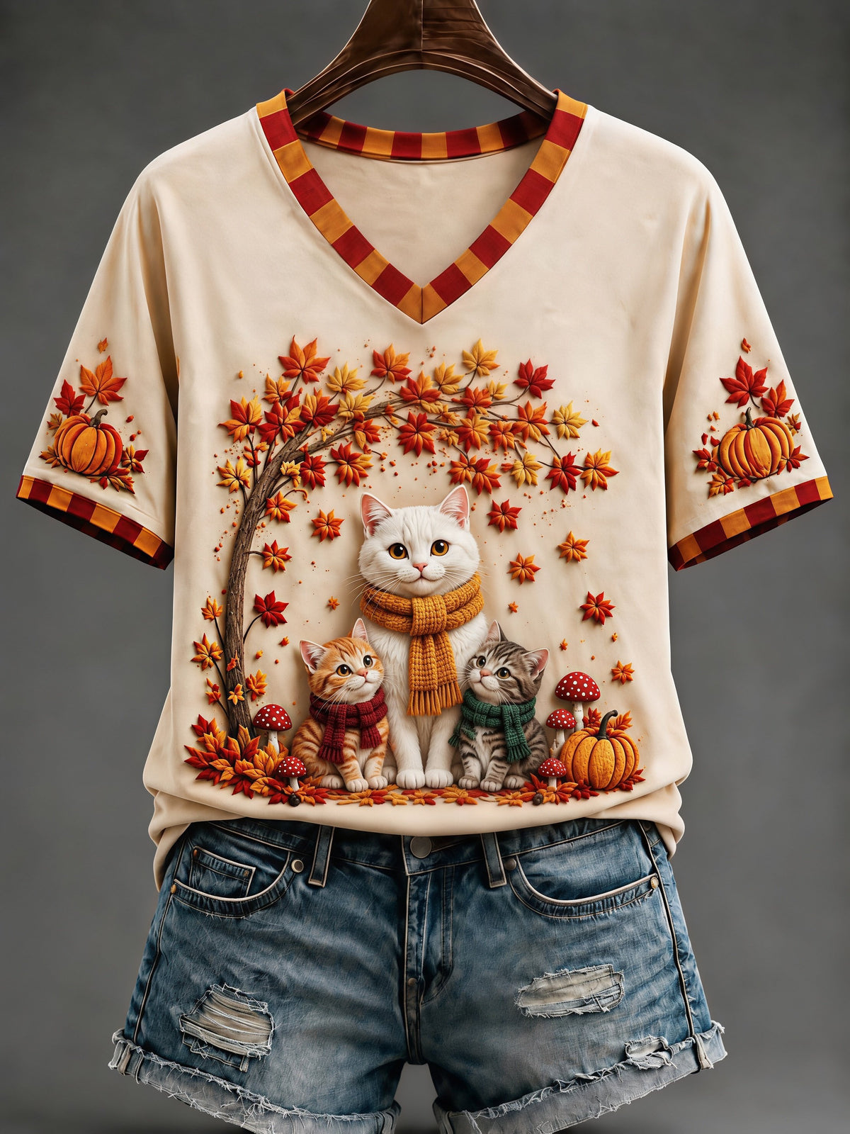 Women's Fall Animal Print T-Shirt