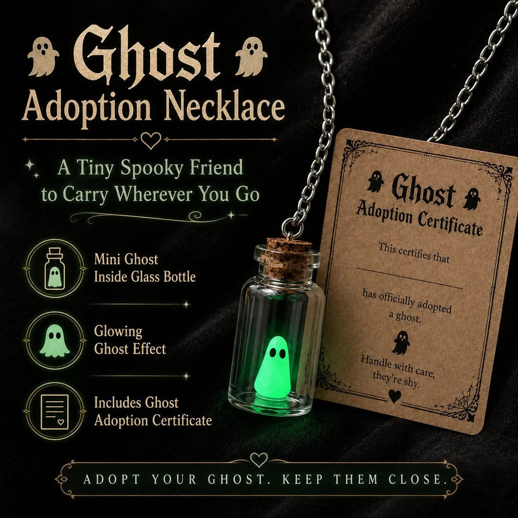 👻 Adopt a Ghost Necklace – Glow in the Dark Halloween Ghost Pendant