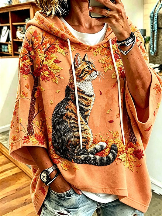 Women's Casual Printed Loose Sweatshirt