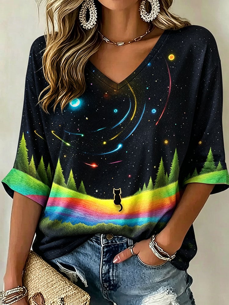 Women's Rainbow Pride Month Print Top
