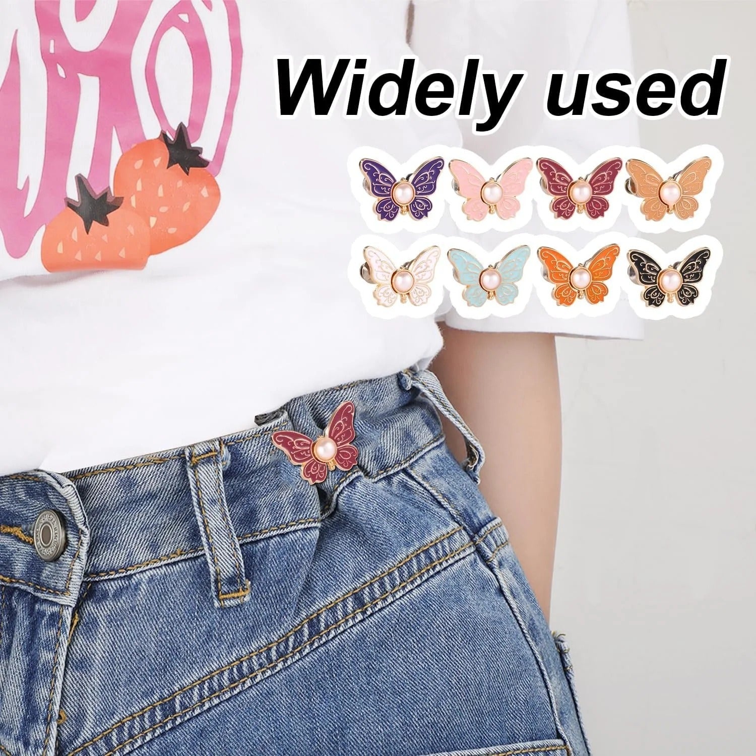 🦋 8PCS Butterfly Waist Buckle Set for Dresses & Clothing