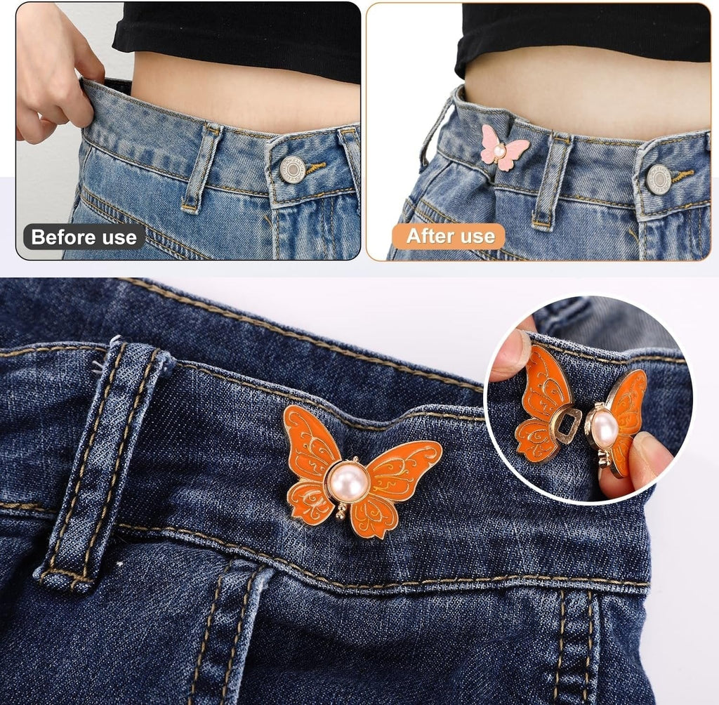 🦋 8PCS Butterfly Waist Buckle Set for Dresses & Clothing