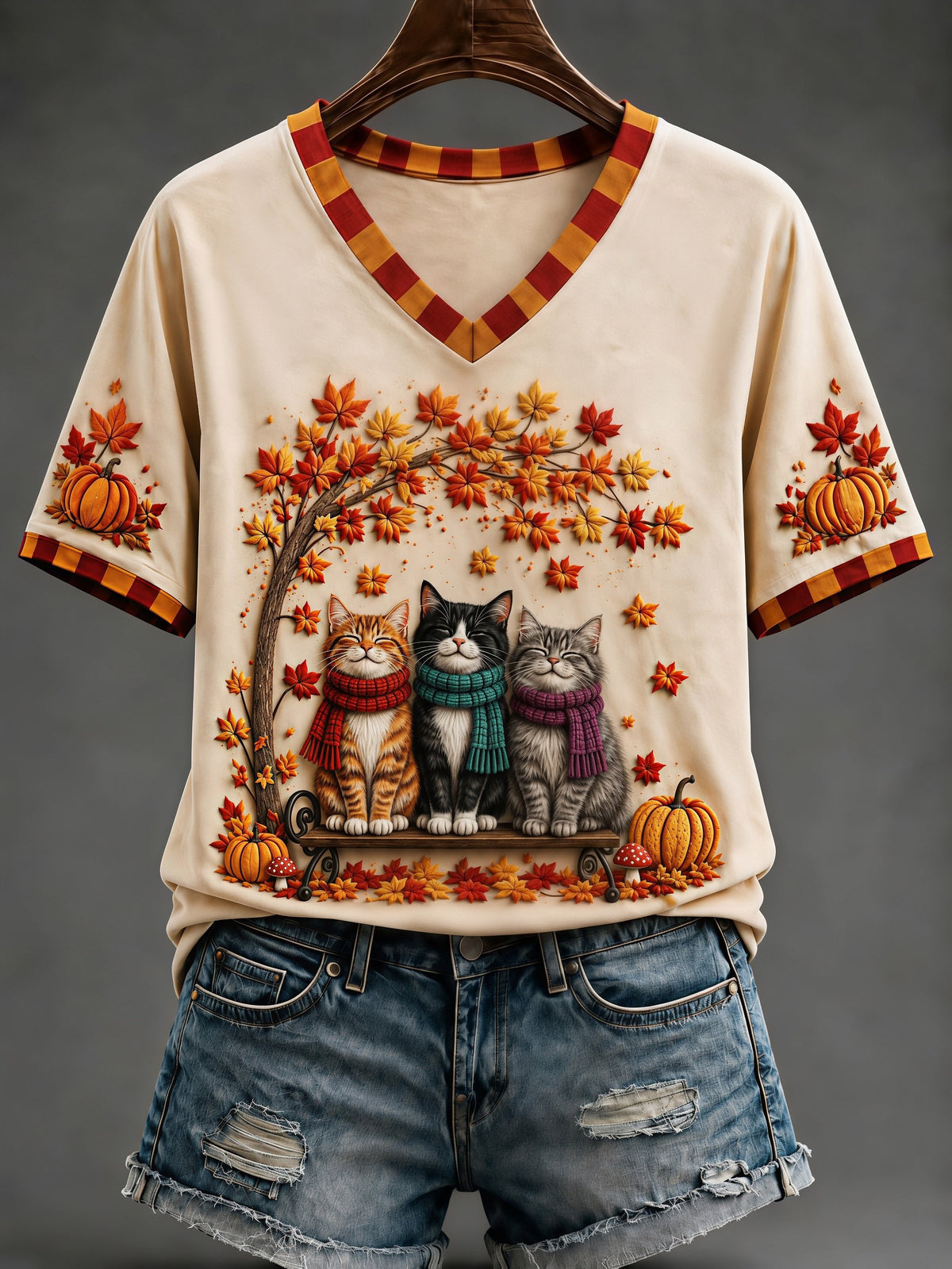 Women's Fall Animal Print T-Shirt