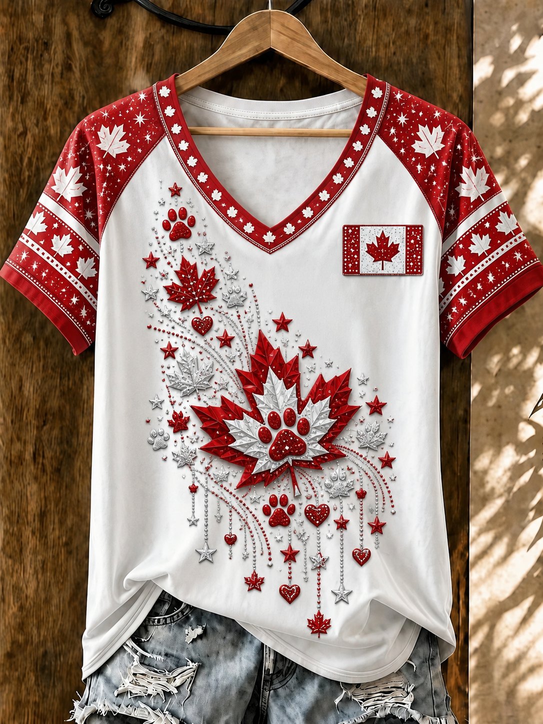 Women's Canadian Animal Print T-shirt