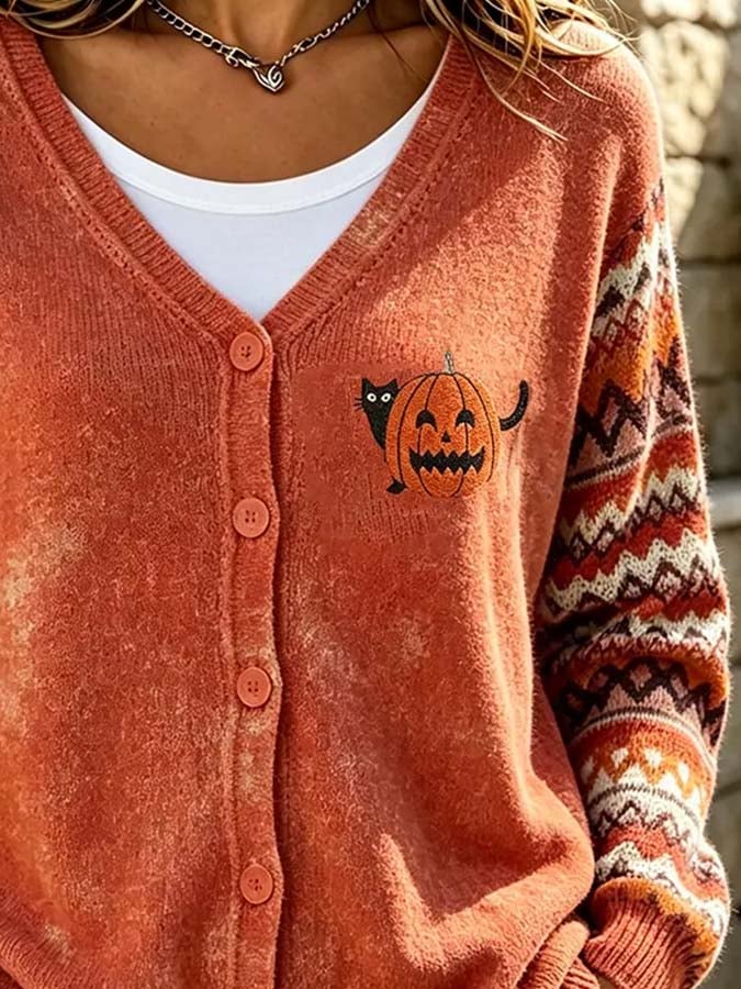 Women'S Casual Printed Cardigan