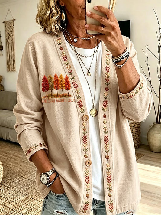 Women's Casual Printed Cardigan