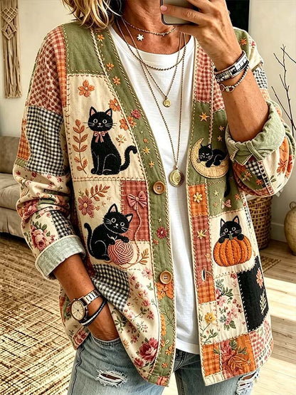 Women'S Casual Printed Cardigan