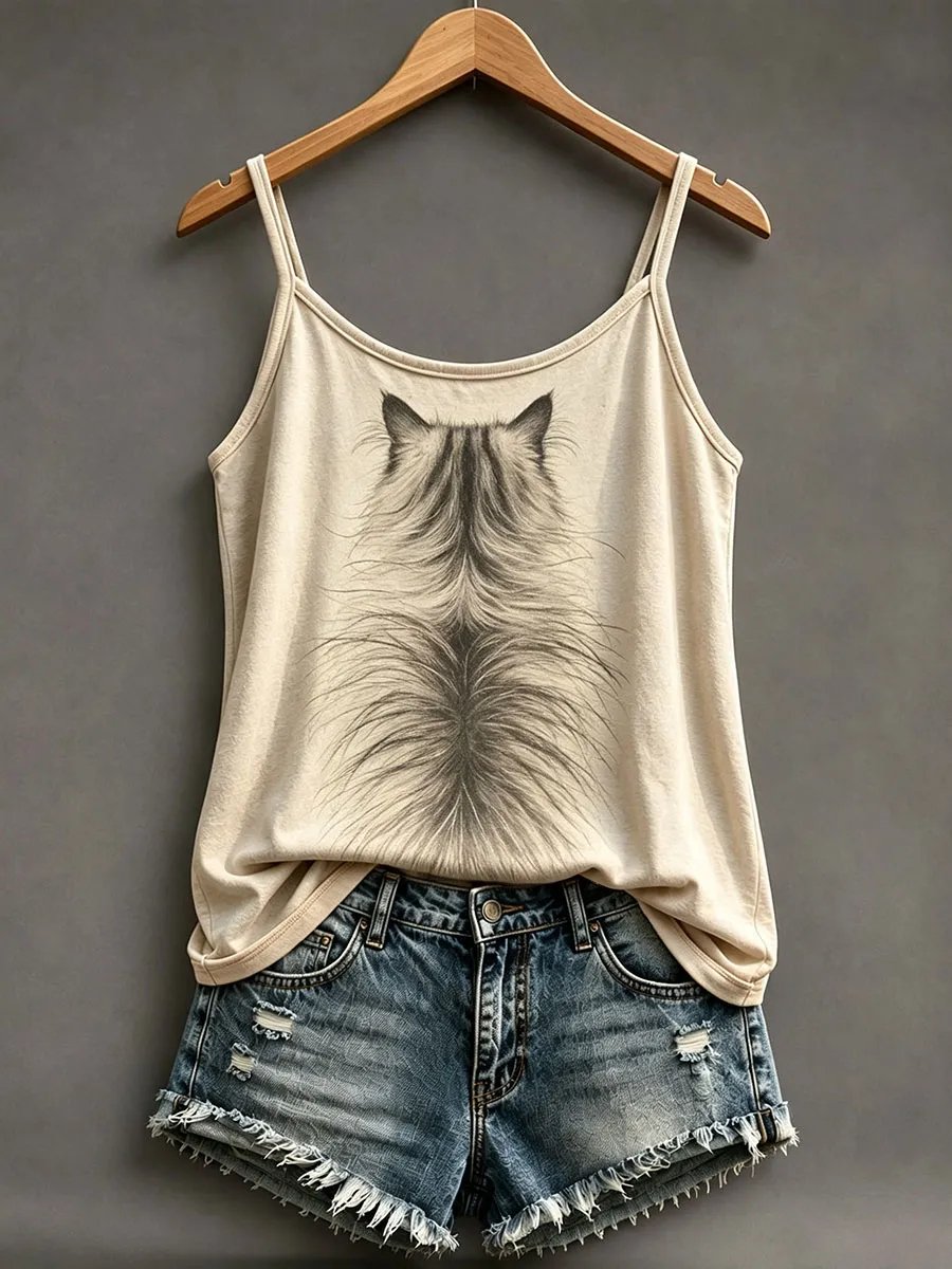 Women's Cat Print Cami Top