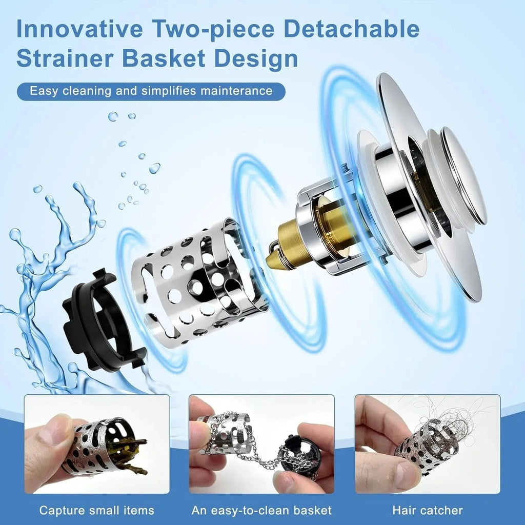 🔥 Upgraded 3-in-1 Drain Strainer That Stops Sink Clogs