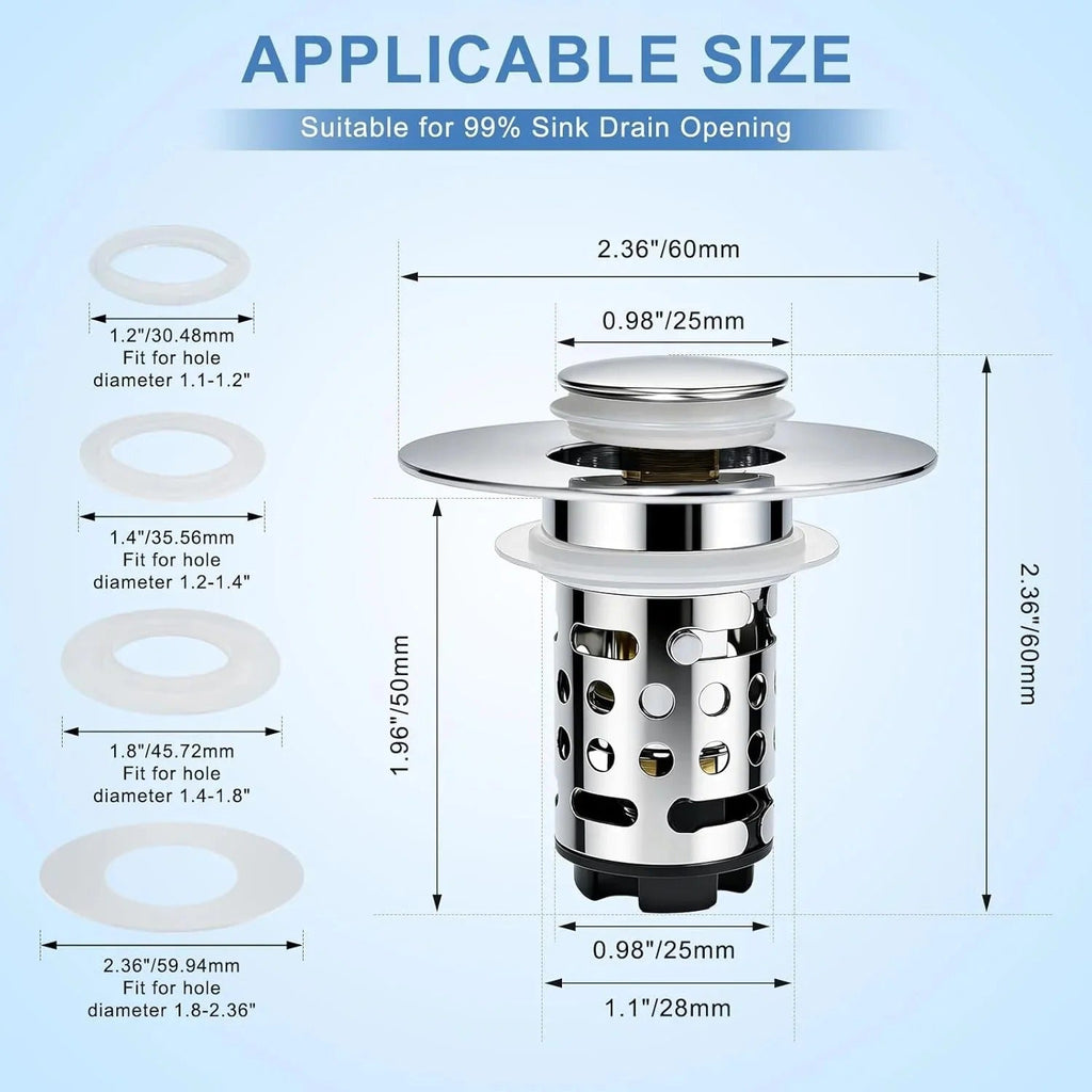 🔥 Upgraded 3-in-1 Drain Strainer That Stops Sink Clogs