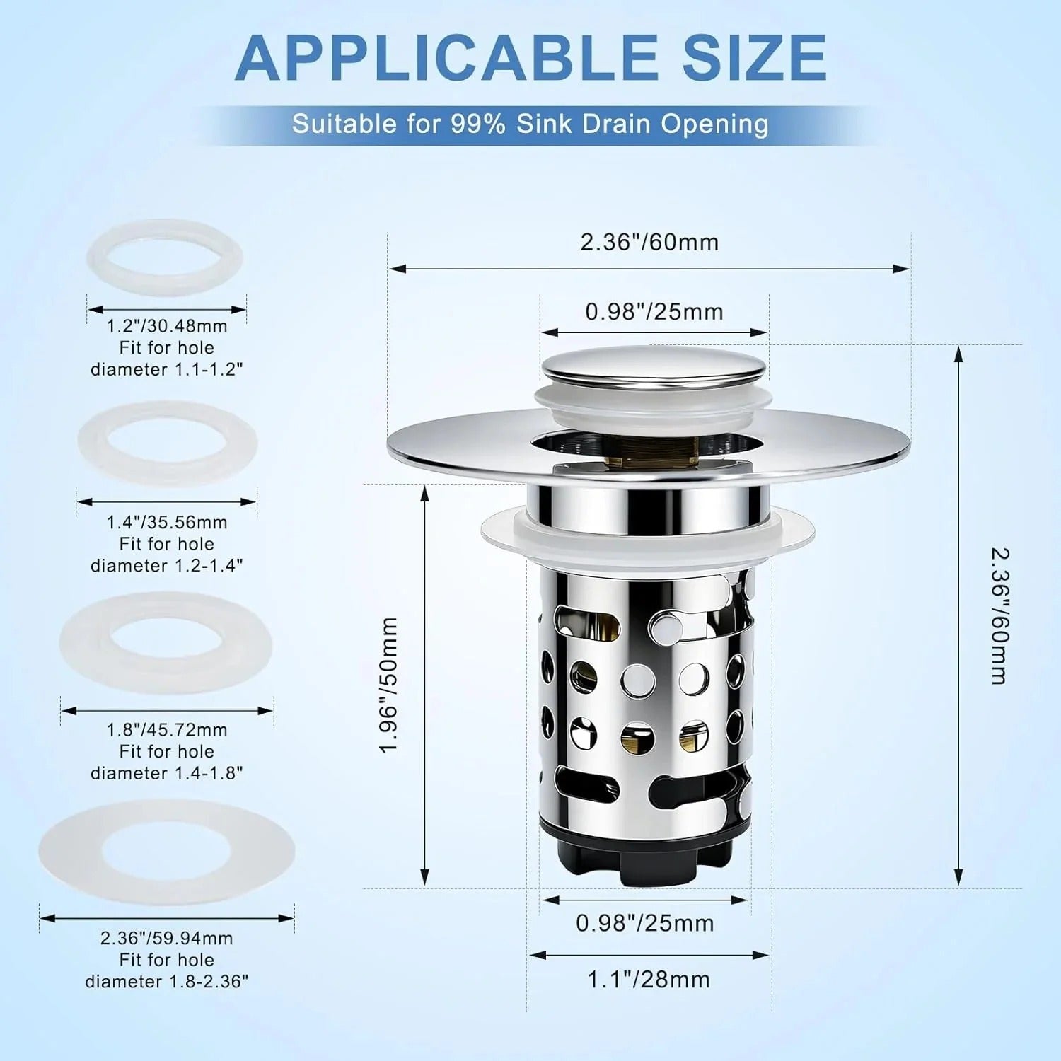 🔥 Upgraded 3-in-1 Drain Strainer That Stops Sink Clogs