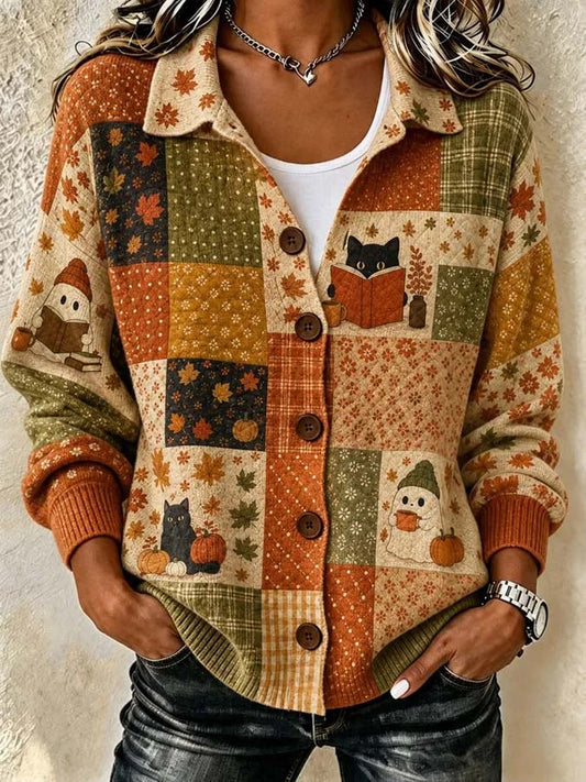 Women'S Casual Printed Cardigan