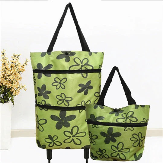 🛒 2-in-1 Foldable Shopping Trolley Bag