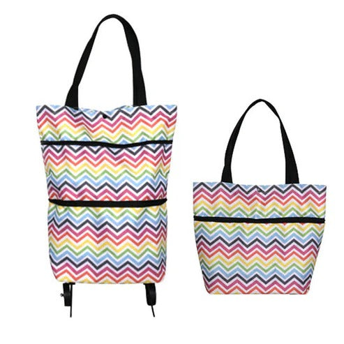🛒 2-in-1 Foldable Shopping Trolley Bag