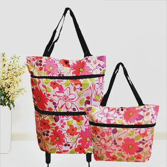 🛒 2-in-1 Foldable Shopping Trolley Bag