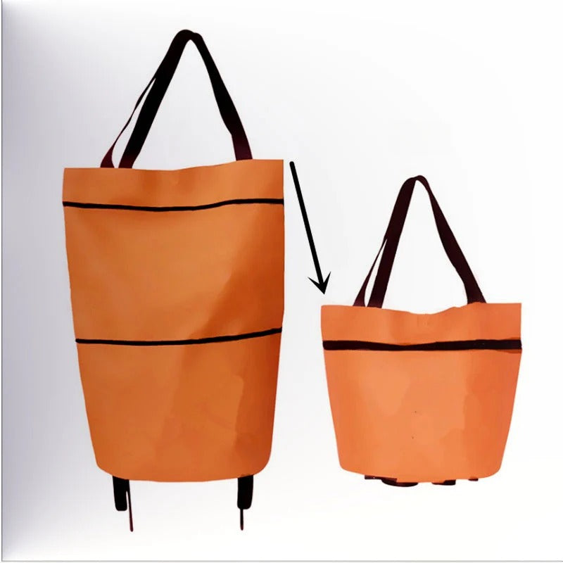 🛒 2-in-1 Foldable Shopping Trolley Bag