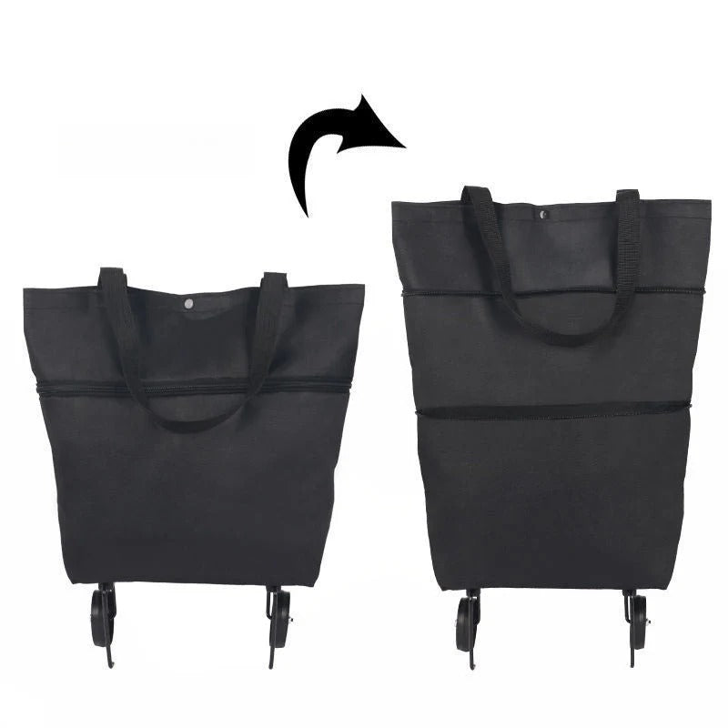 🛒 2-in-1 Foldable Shopping Trolley Bag