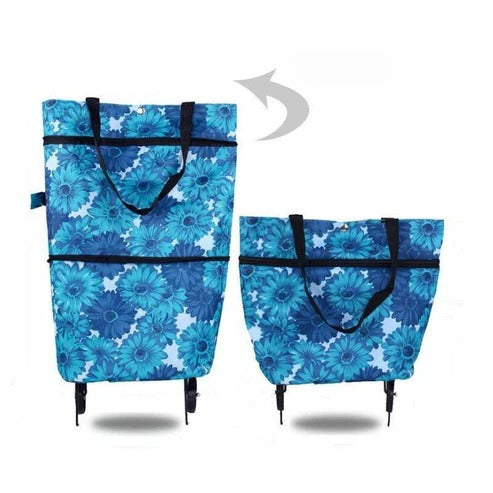 🛒 2-in-1 Foldable Shopping Trolley Bag