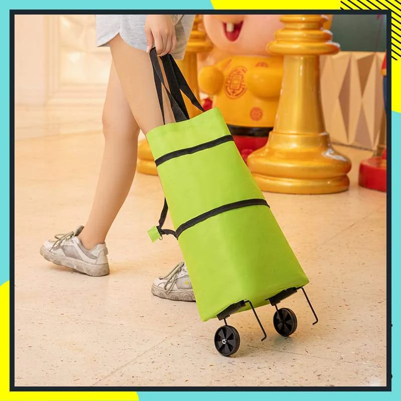 🛒 2-in-1 Foldable Shopping Trolley Bag