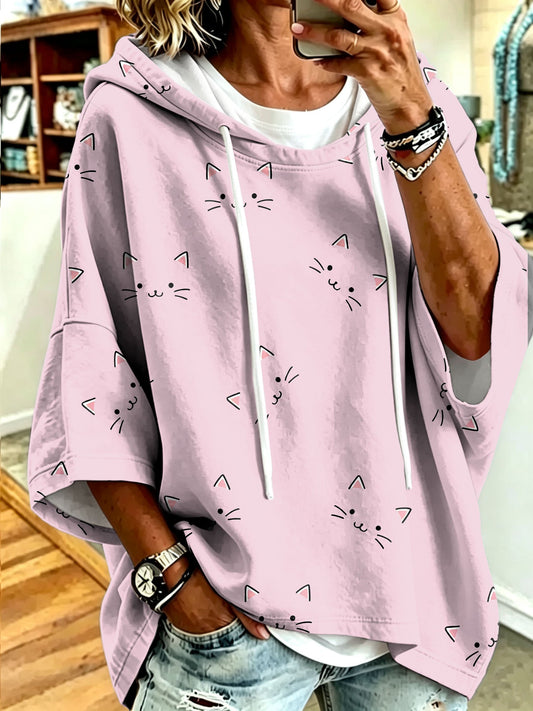 Women's Casual Printed Loose Sweatshirt