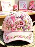Unisex Pink Floral Print Hat
