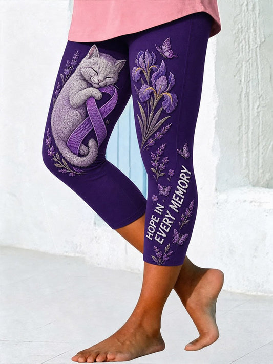 Alzheimer's Disease Awareness Themed Leggings