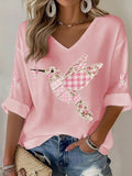 Women's Pink Hummingbird Print Shirt